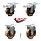 Service Caster 4 Inch High Temp Phenolic Swivel Top Plate Caster Lock Brakes 2 Rigid SCC, 2PK SCC-TTL20S414-PHSHT-2-R-2 - alternate 1